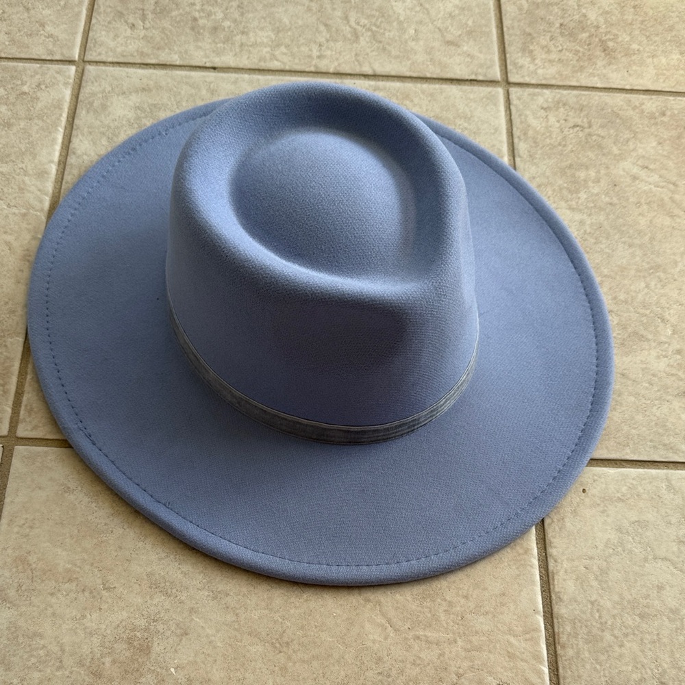 Stylish Blue Fedora Hat